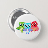 Eulen owls button (Vorne & Hinten)
