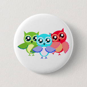 Eulen owls button