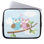 Eulen-Paar-Laptop-Hülse Laptopschutzhülle (Vorderseite)