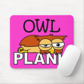 Eulen-Planke Mousepad (Mit Mouse)