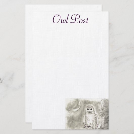 Eulen-Posten Briefpapier (Vorne/Hinten)