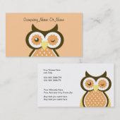 Eulen-Privatunterricht-Visitenkarten Visitenkarte (Vorne/Hinten)