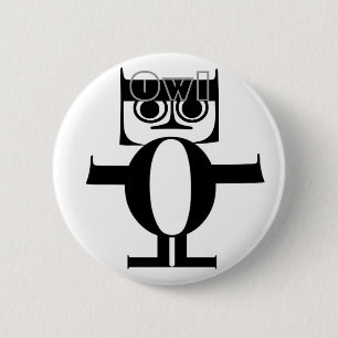 Eulen-runder Knopf Button