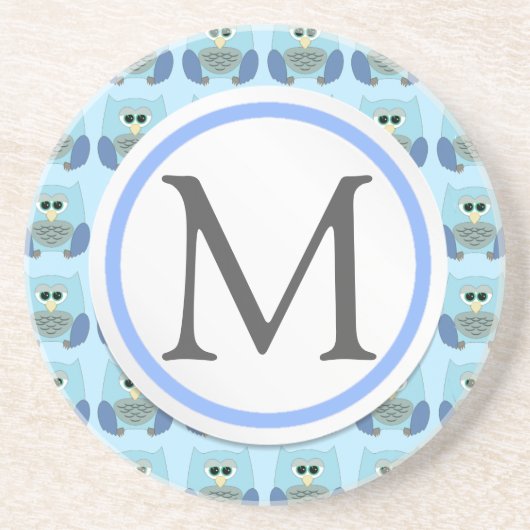 Eulen Sandstein Untersetzer (Vorne)