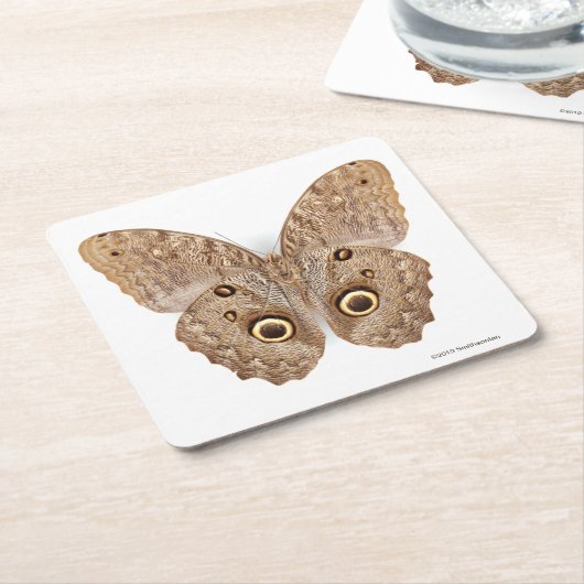 Eulen-Schmetterling Rechteckiger Pappuntersetzer (angewinkelt)
