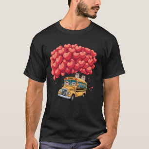 Eulen Schulbusfahrer Valentinstag Lustige Vögel T-Shirt