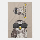 Eulen sind cool geschirrtuch (Vertikal)