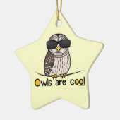 Eulen sind cool keramik ornament (Links)
