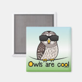 Eulen sind cool! magnet (Vorderseite/Rückseite)
