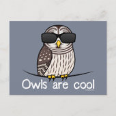 Eulen sind cool postkarte (Vorderseite)