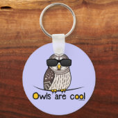 Eulen sind cool! schlüsselanhänger (Vorderseite)