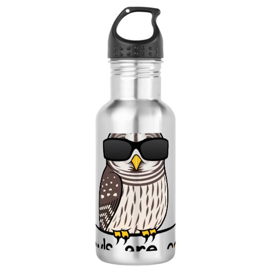Eulen sind cool trinkflasche (Vorderseite)