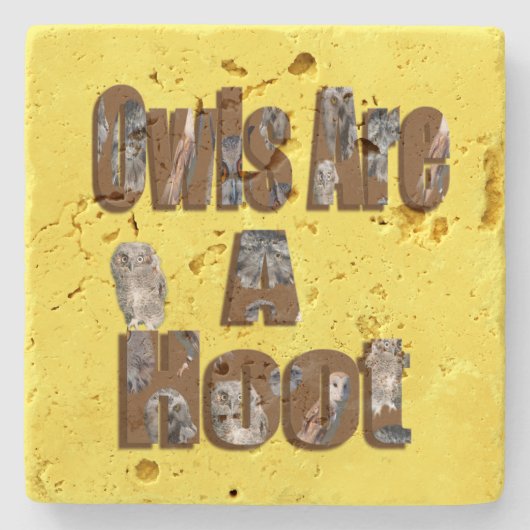 Eulen sind eine Heuschrecke. Steinuntersetzer (Vorderseite)