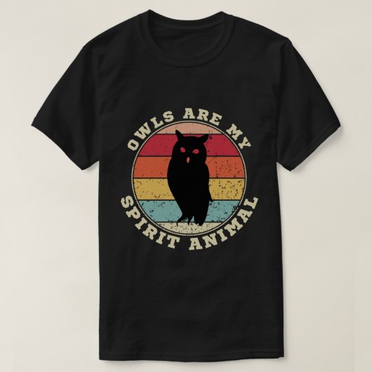 Eulen sind mein Geist-Tier-T - Shirt (Design vorne)