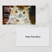 Eulen-starker Blick Visitenkarte (Vorne/Hinten)