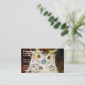 Eulen-starker Blick Visitenkarte (Stehend Vorderseite)