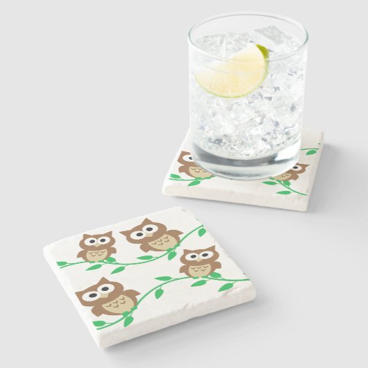 Eulen Steinuntersetzer (Seitenansicht)