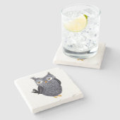 Eulen-SteinUntersetzer Steinuntersetzer (Seitenansicht)