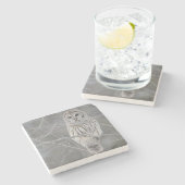 Eulen-SteinUntersetzer Steinuntersetzer (Seitenansicht)