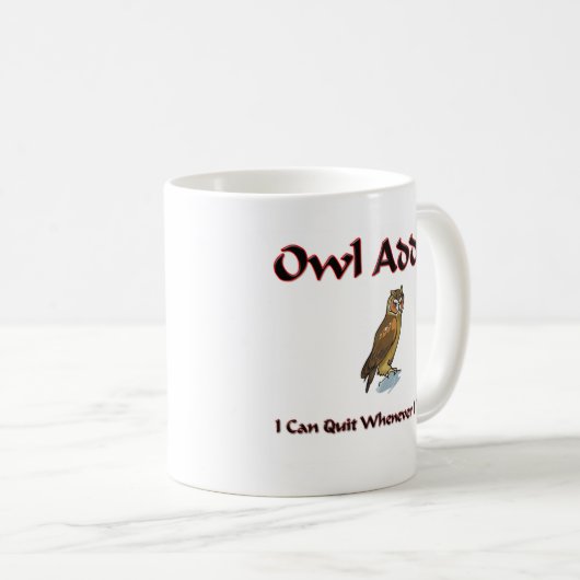 Eulen-Süchtiger Kaffeetasse (VorderseiteRechts)