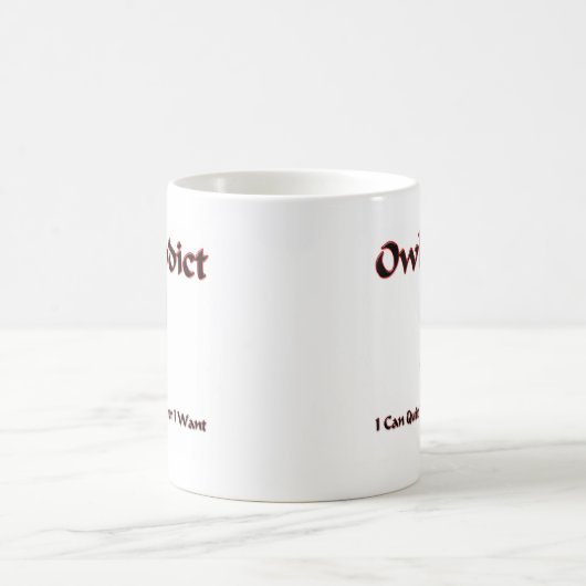 Eulen-Süchtiger Kaffeetasse (Mittel)