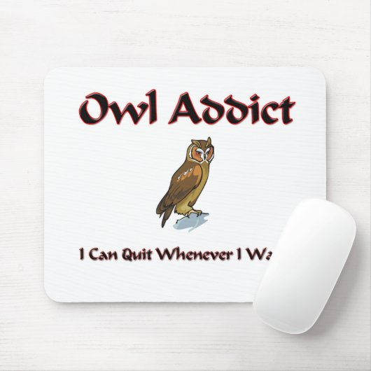 Eulen-Süchtiger Mousepad (Mit Mouse)