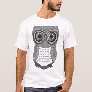 Eulen-T - Shirt-Grau T-Shirt