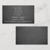 Eulen-Tafel-Vertretungslehrer-Visitenkarten Visitenkarte (Vorne/Hinten)