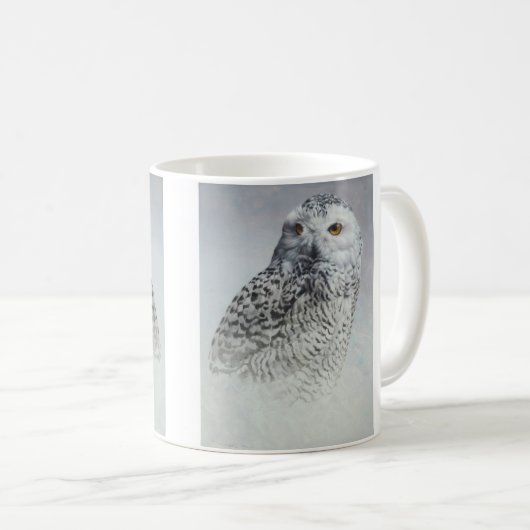 Eulen-Tasse Andrews Denman Snowy Kaffeetasse (VorderseiteRechts)