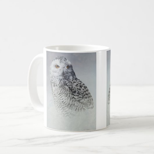 Eulen-Tasse Andrews Denman Snowy Kaffeetasse (Vorderseite Links)