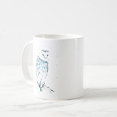 Eulen-Tasse, aquamarine Schleiereule-Tasse Kaffeetasse (Vorderseite Links)