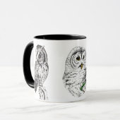 Eulen-Tasse in der Tinte Tasse (Vorderseite Links)