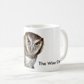 Eulen-Tasse mit "diesem gehört dem klugen" Text Kaffeetasse (VorderseiteRechts)