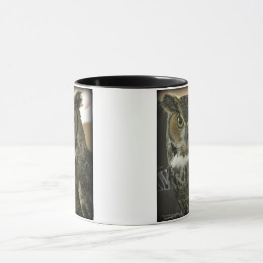 Eulen-Tasse Zwei-Bild Schablone Tasse (Zentrum)