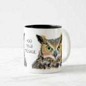 Eulen-Tassendesign Zweifarbige Tasse (VorderseiteRechts)