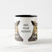 Eulen-Tassendesign Zweifarbige Tasse (Mittel)
