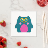 Eulen Teal Lila Servietten Kinderparty (Beispiel)