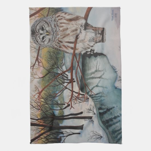 Eulen-Tee-Tuch Handtuch (Vertikal)