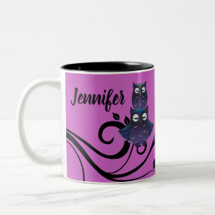 Eulen-Thema Lila iPhone Tasse Kaffeetasse Benutzer
