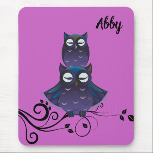 Eulen-Thema Mousepad