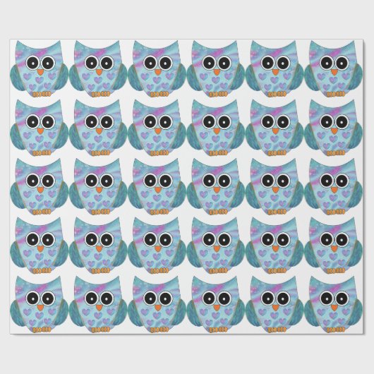 Eulen-themenorientiertes Packpapier (Flach)