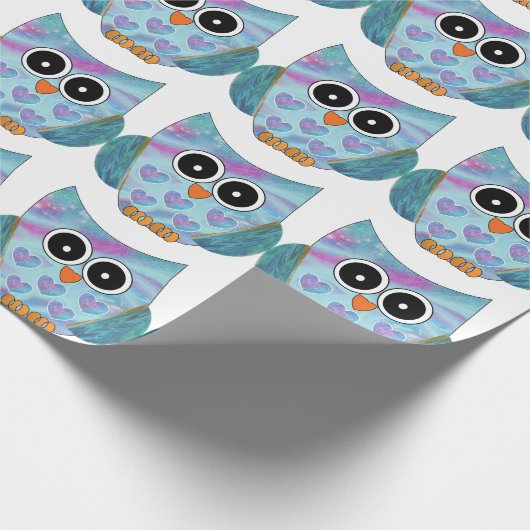 Eulen-themenorientiertes Packpapier (Ecke)