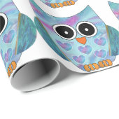 Eulen-themenorientiertes Packpapier (Rolleneckpunkt)