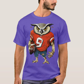Eulen-Touchdown Amerikanisch T-Shirt