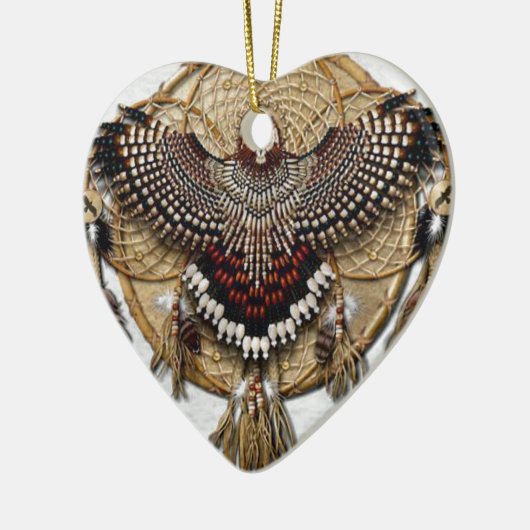 Eulen-Traumfänger Keramikornament (Links)