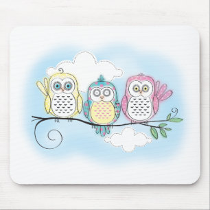 Eulen-Trio Mousepad