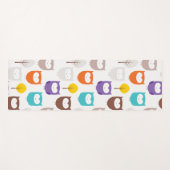 Eulen und Blätter Yogamatte (Vorderseite (Horizontal))