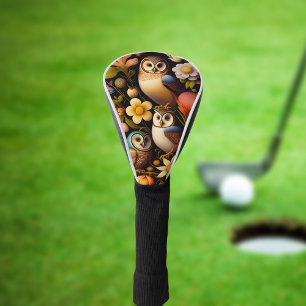Eulen und Blume Modernes Haeckel Golf Headcover