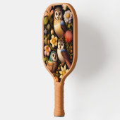 Eulen und Blume | Modernes Haeckel Pickleball Schläger (Links)