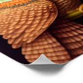 Eulen und Blume | Modernes Haeckel Poster (Ecke)